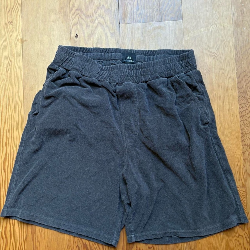 H&M Men's Black Fuzzy Shorts